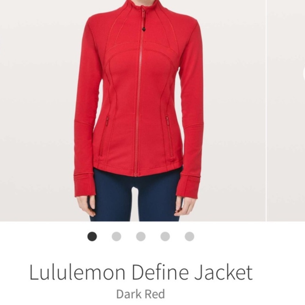 Ultra Rare Lululemon Define Jacket DARK RED Sz 4